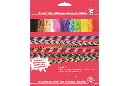 12 écheveaux coton pour bracelets brésiliens