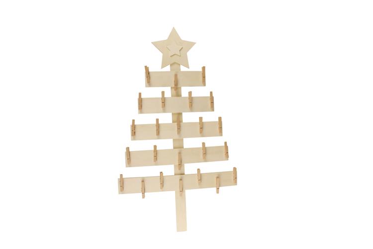Calendrier Avent Sapin Bois