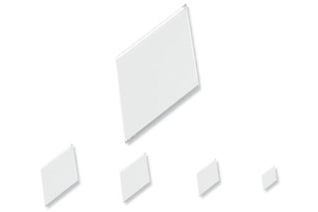 Set de 8 miroirs losanges auto-adhésifs en acrylique, tailles assorties